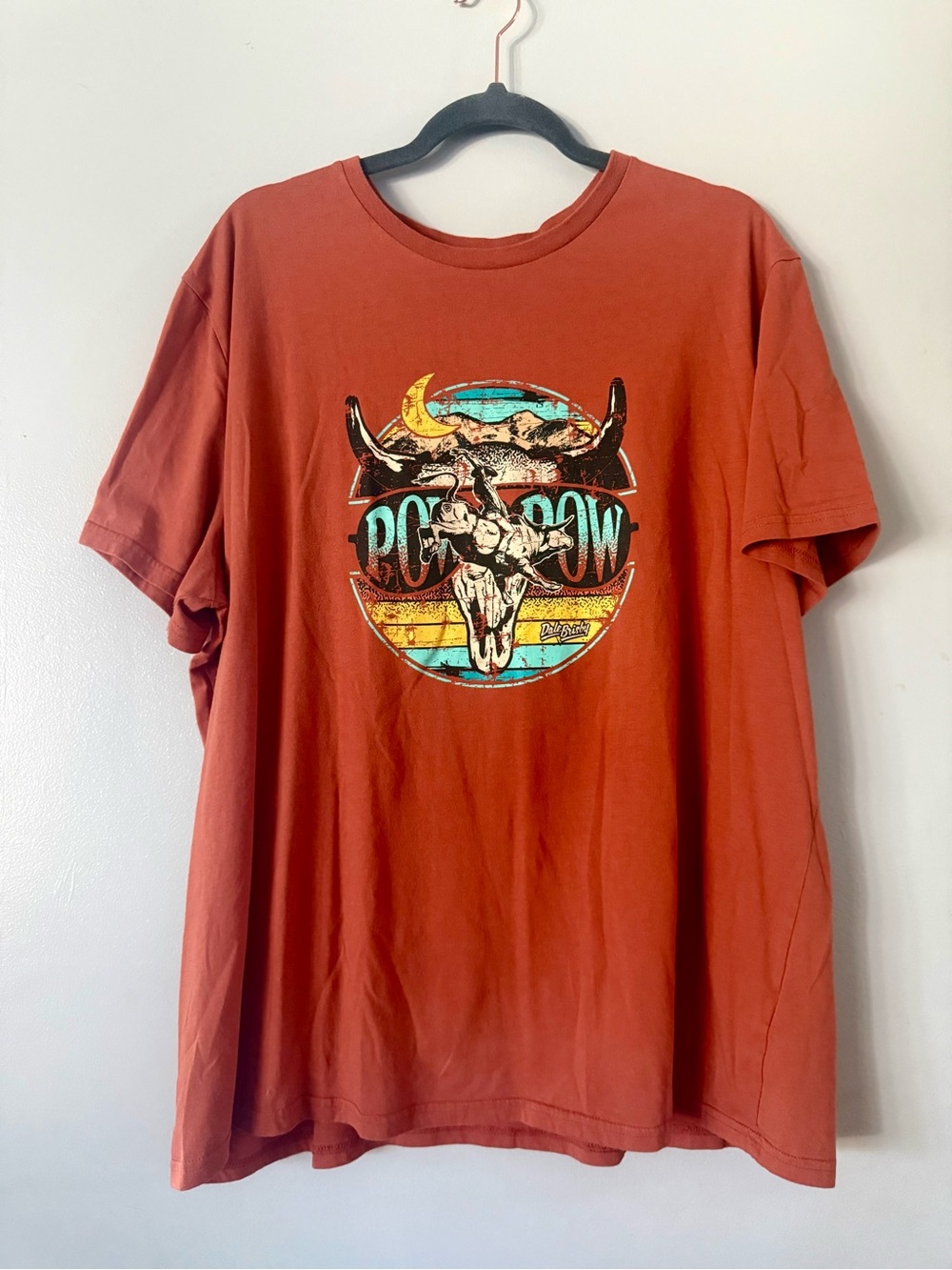 Rock & Roll Denim x Dale Brisby Rodeo Time Graphic Tee - Rust Orange